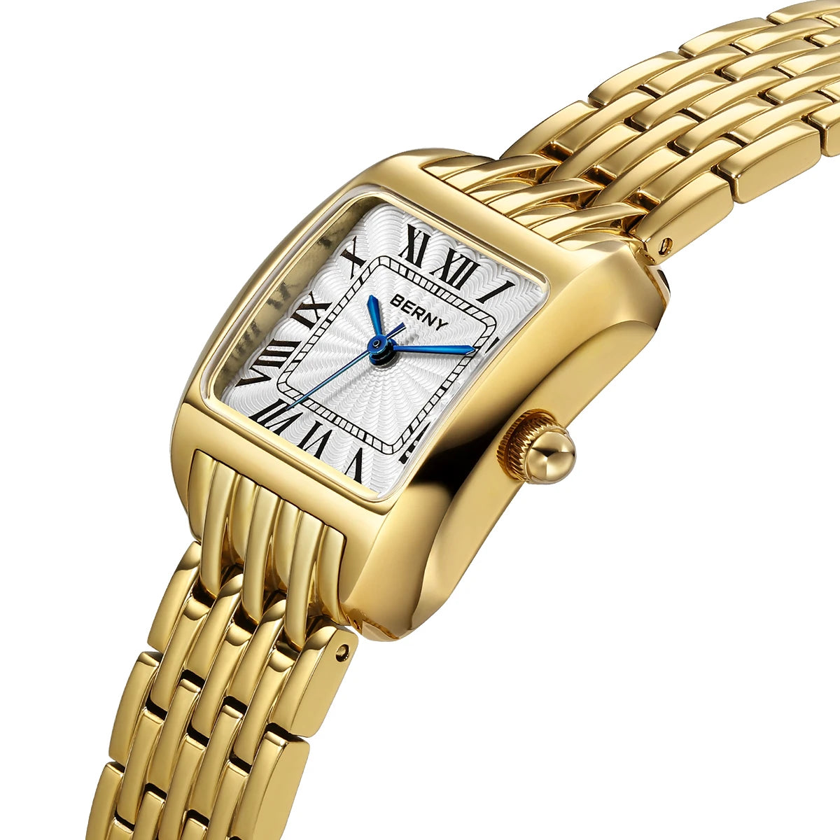 BERNY Gold Watch for Women Luxury Brand Square Quartz Ladies Watches Top Quality Fashion Elegant, Local Warehouse, Fast Delivery