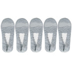 5 Pairs Socks Women's Lace Invisible Short No-Show Ankle Foot Summer Cotton Transparent White Low Cut Boat Sock
