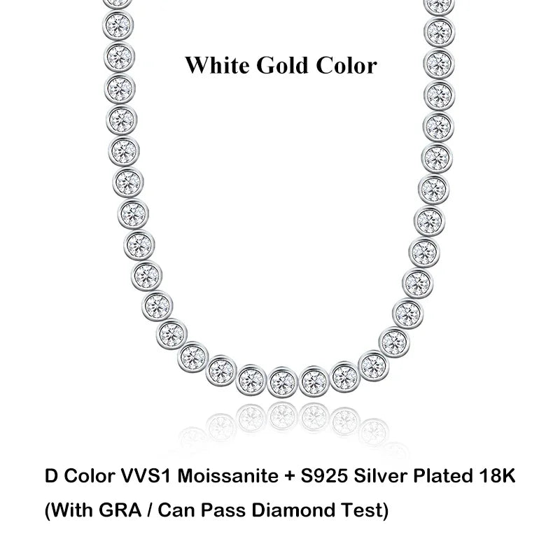 0.1CT 3mm Sparkling Full Lab Created Moissanite Tennis Bracelet GRA Certified 925 Sterling Silver Party Fine Jewelry Gift For Women