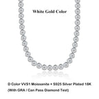 0.1CT 3mm Sparkling Full Lab Created Moissanite Tennis Bracelet GRA Certified 925 Sterling Silver Party Fine Jewelry Gift For Women