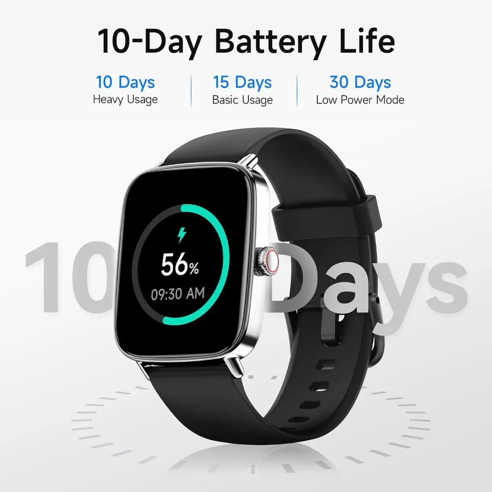 1.85" HD Smartwatch with Call, Fitness Tracking, IP68 Waterproof for Men and Women
