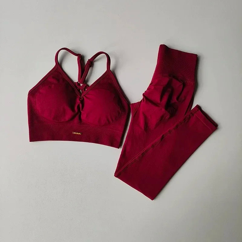 Peach High-Waisted Hip-Lifting Women's Exercise Suit Shockproof Yoga Fitness Clothes for Running And Styling