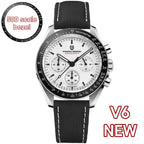 PAGANI DESIGN 1701 Moon Watches 2026 New Woven Strap Luxury Quartz Watch For Men Speed Chronograph AR Sapphire Mirror Wristwatch