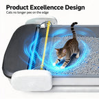 Automatic Litter Box Self Cleaning Odor Control for Cats 3LB to 50LB XX-Large Capacity APP Control Safety Sensor Multi-Cat Use，