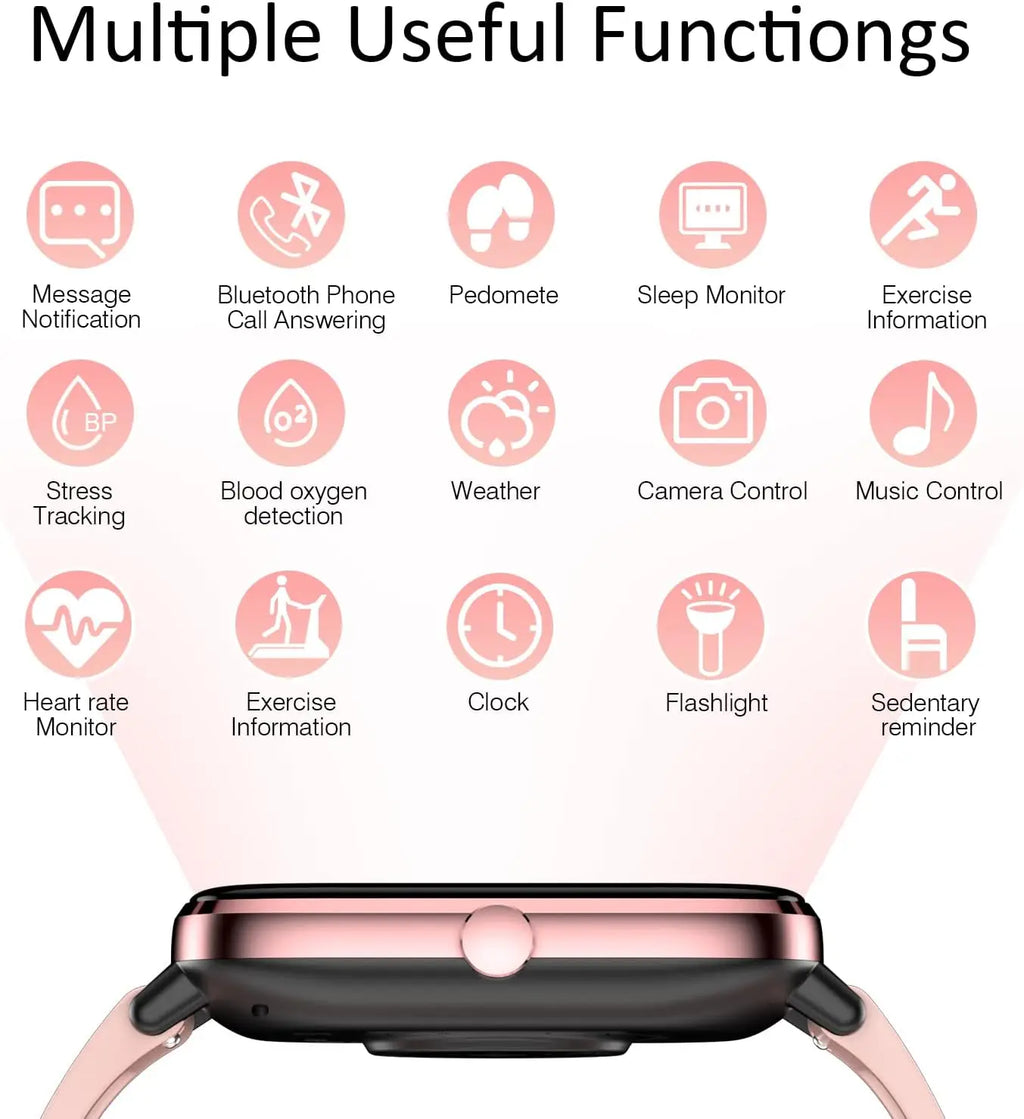 Smart Watch for Men Women, Fitness Tracker (Answer/Make Call), 1000 mAh Battery, 120+ Sport Modes, Step Counter/Sleep Monitor Fitness Watch, Smartwatch for Android/iPhone