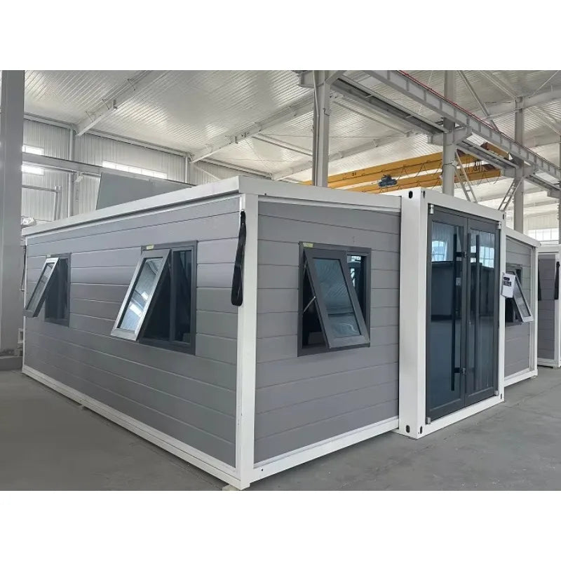 Waterproof Prefab Luxury Villa 20Ft Expandable Container House Prefabricated Portable Mobile Tiny Home with 2 Bedroom