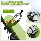 3-Wheel Folding Golf Cart with Adjustable Seat, Umbrella Holder, and Foot Brake for Men & Women