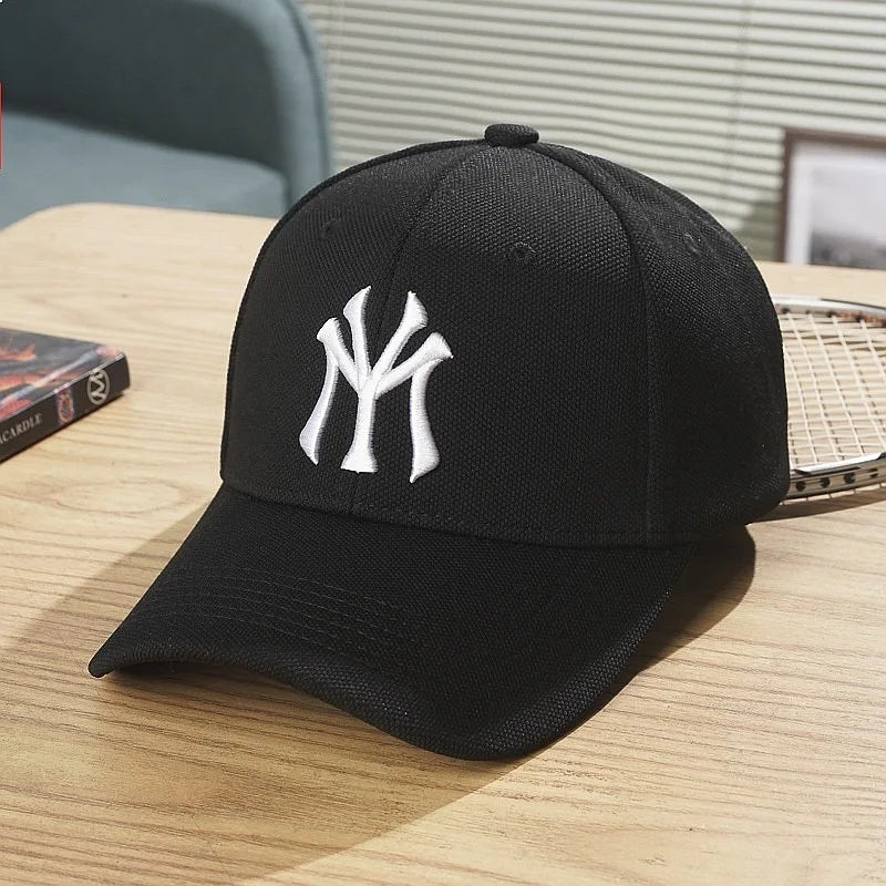 Hat Women's Deepened Hardtop Baseball Cap Korean Letter Embroidery Sunscreen Couple Cap