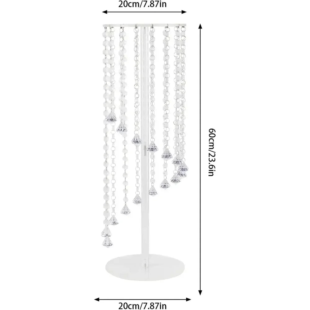 10pcs 31.5in Tall Clear Acrylic Lower Stands for Wedding Centerpieces with Crystal Vase - Perfect for Events