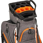 Golf Push Cart Bag - Riding Cart Bag - Waterproof Bag Cover - Secure Cart Base - Lightweight - 15-Way Club Organizer - External