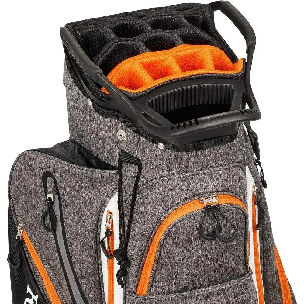 Golf Push Cart Bag - Riding Cart Bag - Waterproof Bag Cover - Secure Cart Base - Lightweight - 15-Way Club Organizer - External