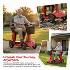 SPD-2 Foldable Mobility Scooter 500W Motor 36V 21Ah Lithium Battery 35 Miles Max Range Smart Safety System for Daily Use