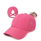 Quick Drying Trucker Hats 1pc Womens Criss Cross Ponytail Baseball Cap Adjustable High Messy Bun Ponycap Unisex Adult