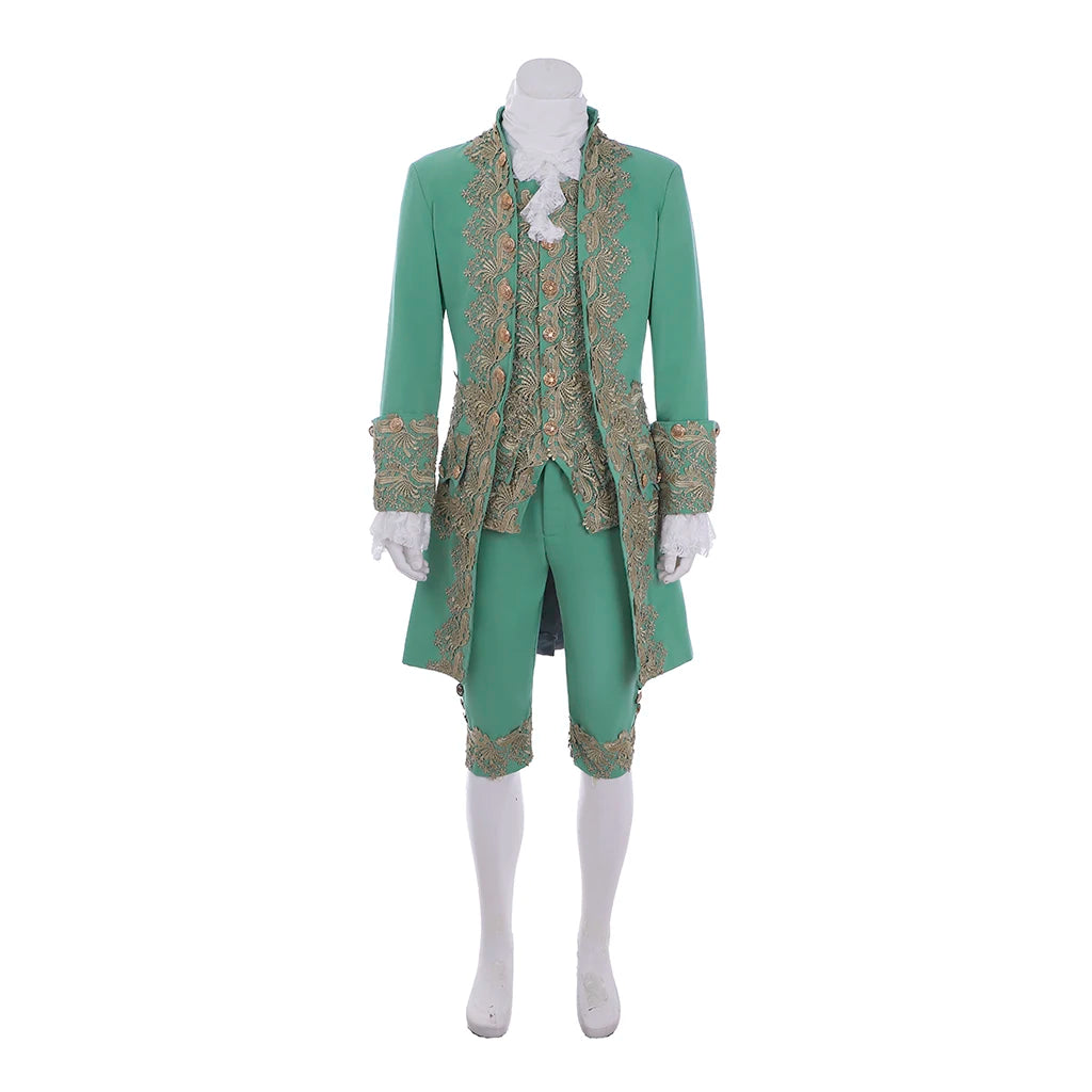 Men's 18th Century Court Suit Colonial Victorian British Military Uniform Elegant Men's Rococo Costume