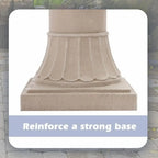 3-Tier Outdoor Water Fountain, 48.4 Tall Backyard Garden Feature with Pump, Freestanding Waterfall for Patio Yard (Beige)