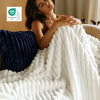 GentleSoft White Throw Blanket for Couch - Birthday Gifts for Women Mom Her Girls, Cozy Fleece Blanket for Sofa Bed, Living Roo