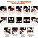 3-in-1 Electric Leaf Vacuum & Blower with Shredder, 72L Bag, High Speed, Adjustable Power for Patios & Driveways