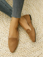 Pink Bowknot Pointed Toe Slip-On Flats For Women Comfortable Casual Summer Shoes