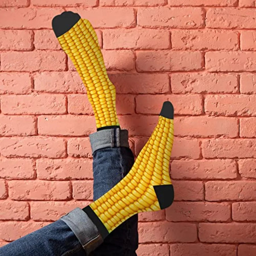 AOYEGO Funny Socks Health Curve Novelty Casual Crew Socks Contrast Color Design for Women Men Gift