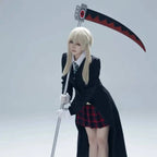 Maka Albarn Cosplay Costume Soul Eater MAKA Black Coat Combat Outfit Dress JK Sailor Uniform Shirt Wig Set For Women Comic Con