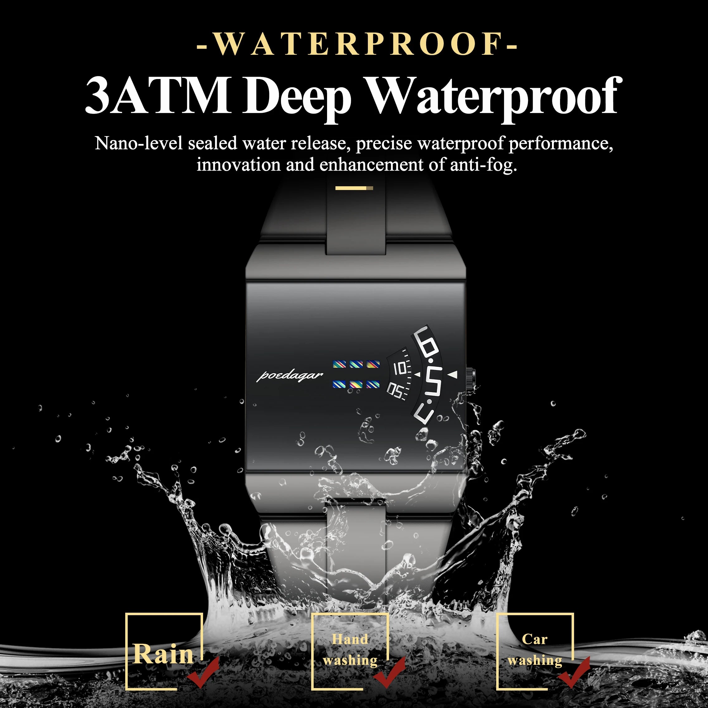POEDAGAR Youth Brand Business Watch For Man Waterproof Stainless Steel Military Man Clock Casual Fashion High Quality Quartz Men's Watches Reloj