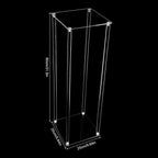 10PCS, 80 cm Wedding Flower Stands Acrylic Wedding Decoration for Tables Bouquet Vase Columns Flower Vase Rectangular Floor Vase