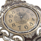 Retro Decorative Wall Clock Antique Wall Clock with Swinging Pendulum Classic European Style Large Metal Silent Clocks for Home, Living Room, Bedroom