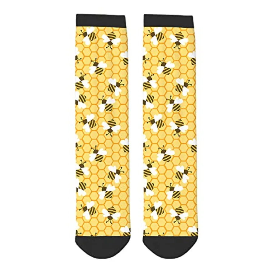 AOYEGO Funny Socks Health Curve Novelty Casual Crew Socks Contrast Color Design for Women Men Gift