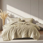 7pcs Simple And Stylish Embossed Comforter Sets Queen, 100% Polyester Lightweight Comfortable Summer Bedding Set, Super Soft And