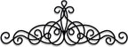 15.7x5.5 Inch Rustic Metal Scroll Wall Art Black Wrought Iron Decor for Living Room Bedroom Doorway Long Narrow Hanging Ornaments