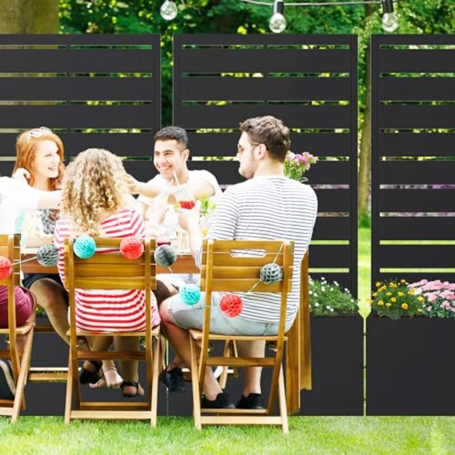 47"x24" Metal Raised Garden Bed with Trellis 2 Pack Outdoor Planter Box with Wheels and Drainage Holes for Climbing Plants Flow