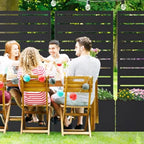 47"x24" Metal Raised Garden Bed with Trellis 2 Pack Outdoor Planter Box with Wheels and Drainage Holes for Climbing Plants Flow