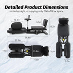 Heavy - Duty Steel Leg Stretcher in Black, 300LBS Capacity, for Home Flexibility Training