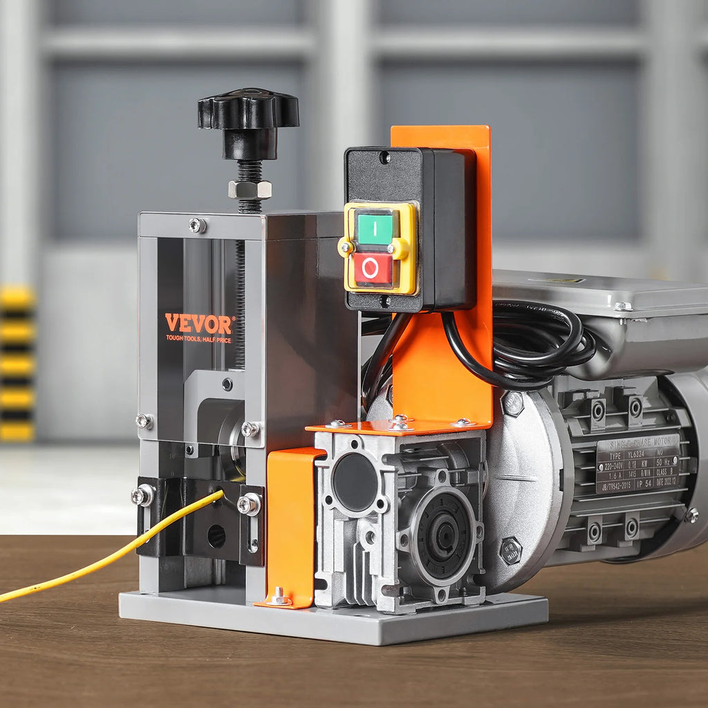 SucceBuy Electric Wire Stripping Machine 1.5-25mm Cable Stripper 180W 60ft/min 3 Feeding Holes Wire Peeler Scrap Copper Recycle