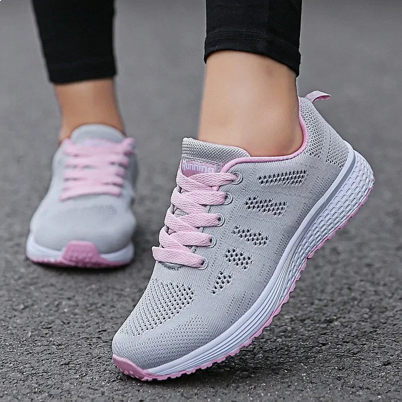 Women Casual Shoes Fashion Breathable Walking Mesh Flat Shoes Woman White Sneakers 2024 Tenis Feminino Female Shoes