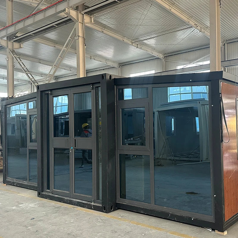 Customizable 20ft Folding Prefab House Easy Assembly Expandable Container Home Tiny House for Camping Office Site Shelter Use