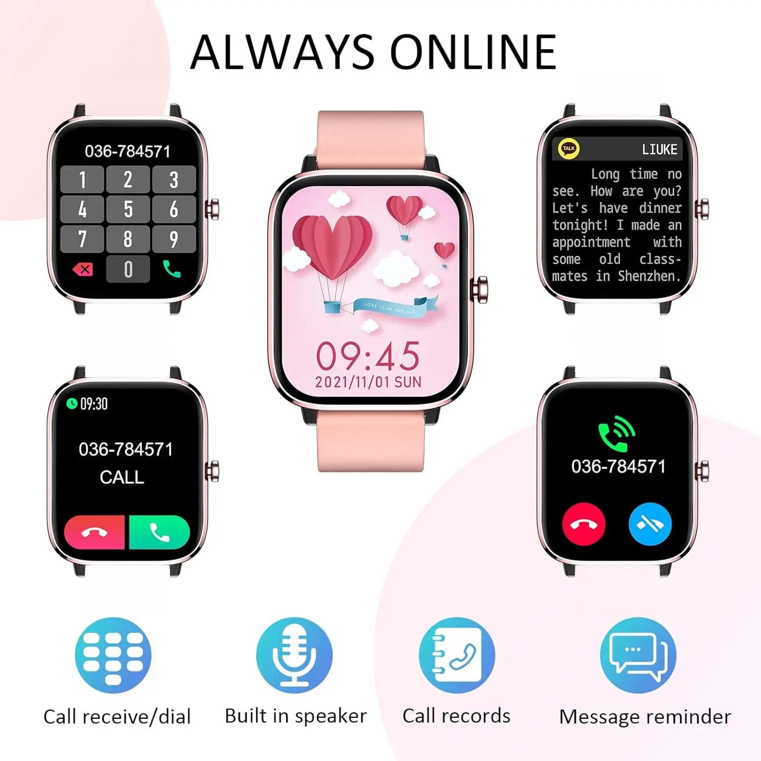 1.83" Full Touch Screen Smart Watch | Alexa, Wireless Call, 105+ Sports Modes, 24/7 Health & Sleep Tracker, Comfort Breathable Strap, Long Battery Life, Phone Finder & Remote Camera For Android & iPhone, Practical Gifts For H