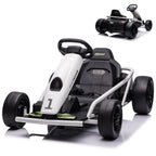24V Electric Ride-On Go Kart for Kids – Dual 300W Motors, 8MPH High-Speed Drifting, Slow Start, Music & Horn, Max Load 175lbs, Outdoor Four-Wheel Racing Toy, Gift for Ages 8-12