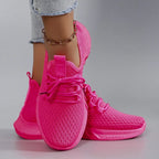 Women's Breathable Mesh Flat Shoes Casual Sports Sneakers Summer Walking Shoes Clearance Free Shipping