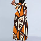Plus Size Maxi Dress for Women Summer Casual Short Sleeve Tshirt Dresses with Pockets (XL-6XL)