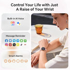 Smart Watch for Women: Activity Tracker, 40mm, Call & Fitness Features, 2 Bands, Pink