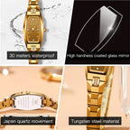 OLEVS 5501 Women Watch Fashion Tungsten Steel Brand Luxury Waterproof Watch Elegant Rose Gold Diamond Noble Women Quartz Watch