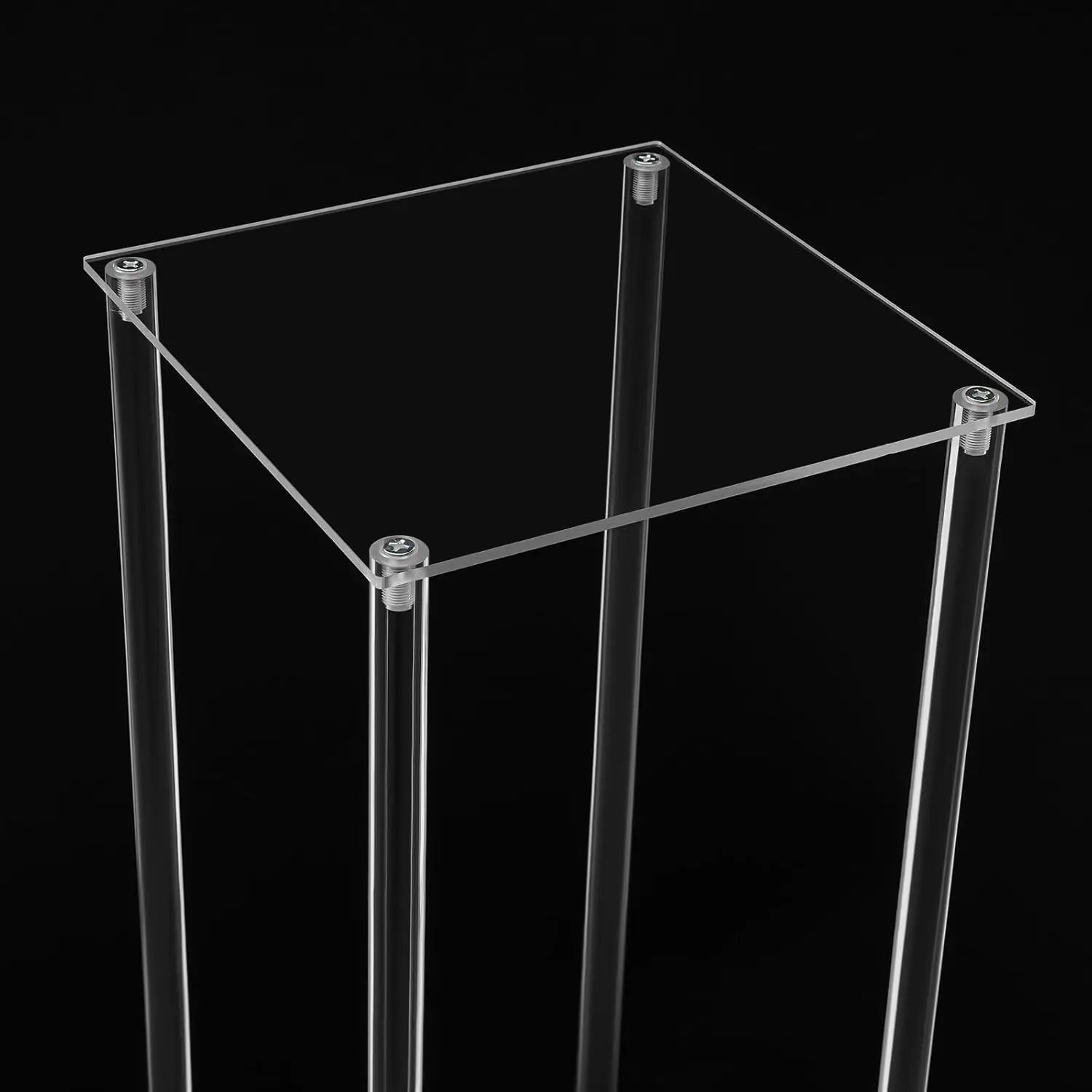 10PCS, 80 cm Wedding Flower Stands Acrylic Wedding Decoration for Tables Bouquet Vase Columns Flower Vase Rectangular Floor Vase