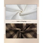 Victorian Dress for Women 2-Pieces Edwardian Dress 1800s Costume Plaid Maxi Skirt
