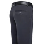 Suit Pants Men Business Casual Trousers Formal Dress Straight Pants Elastic Black Navy Blue Male Clothing