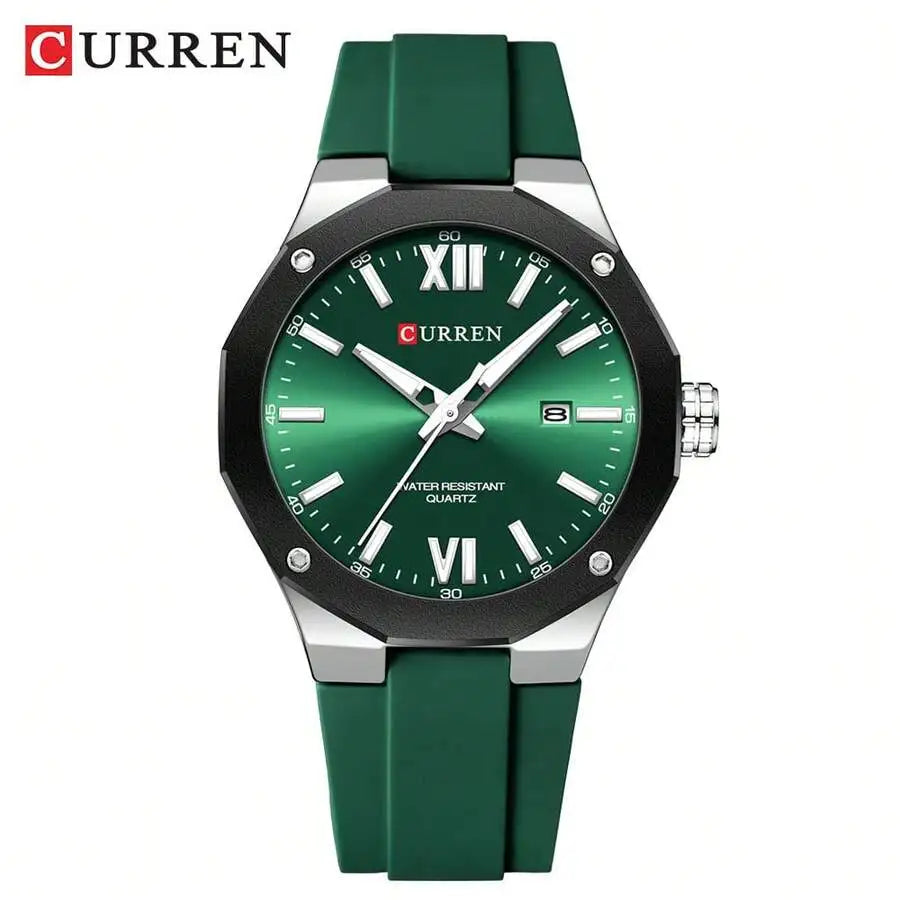 CURREN Men Watch Top Brand Luxury Military Army Male Wristwatch Waterproof Original Silicone Strap Sport Calendar Quartz Clock