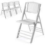 Bamboo Folding Chair, Foldable Dining Wood Chairs Comfortable Seat for Outdoor & Indoor, Patio, Porch, Wedding,, Customized