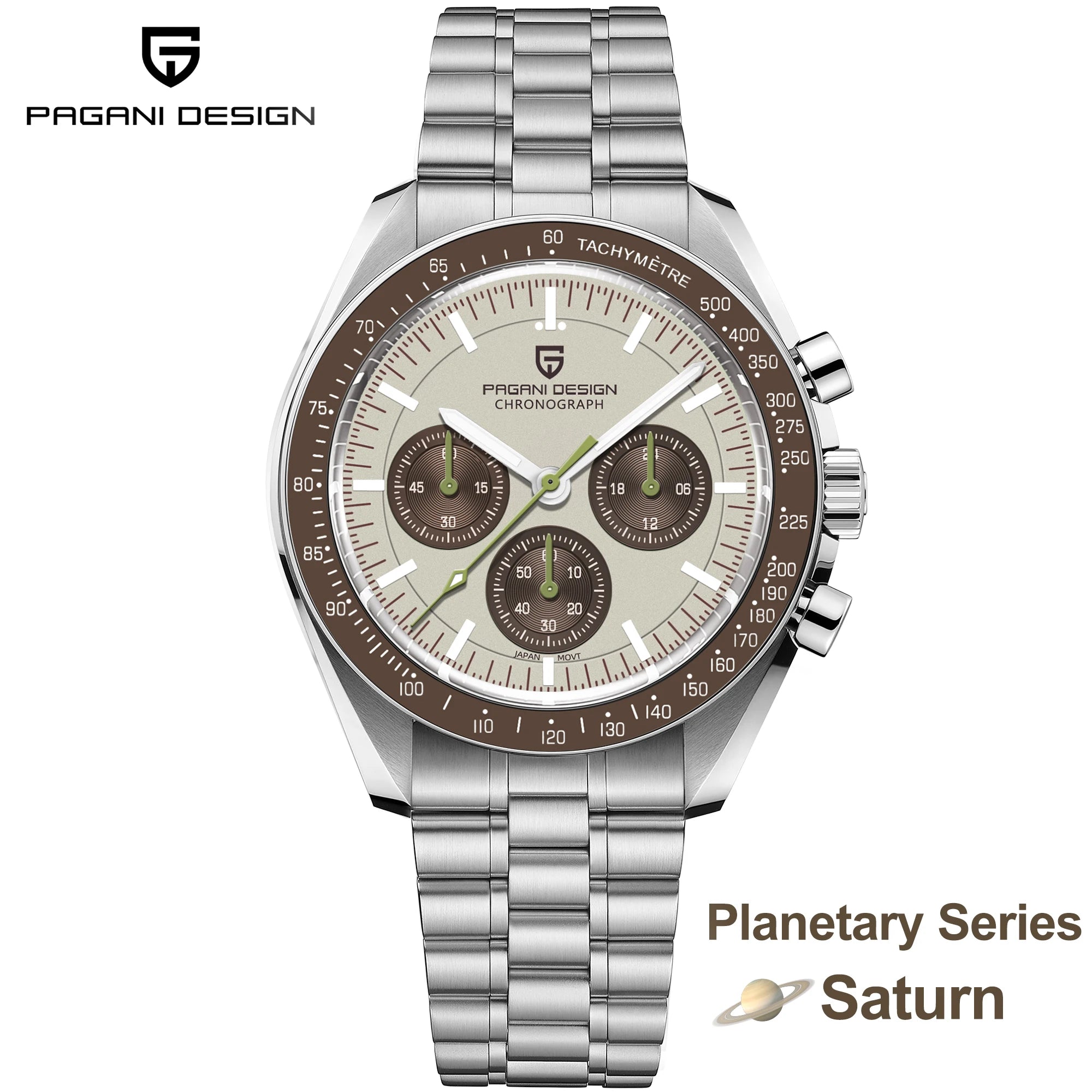 PAGANI DESIGN 1701 Moon Watches 2026 New Woven Strap Luxury Quartz Watch For Men Speed Chronograph AR Sapphire Mirror Wristwatch