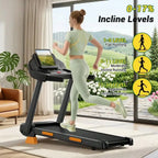 17% Incline Treadmill With Home, Portable Treadmills For Home With Handle,Treadmills For Home And Office, 300 Lbs Weight Capacity.