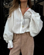 2026 Spring New Oversize White Shirt Women Long Sleeve Button up Minimalist 100% Cotton Shirt Female Chic Loose Tunic Blouses